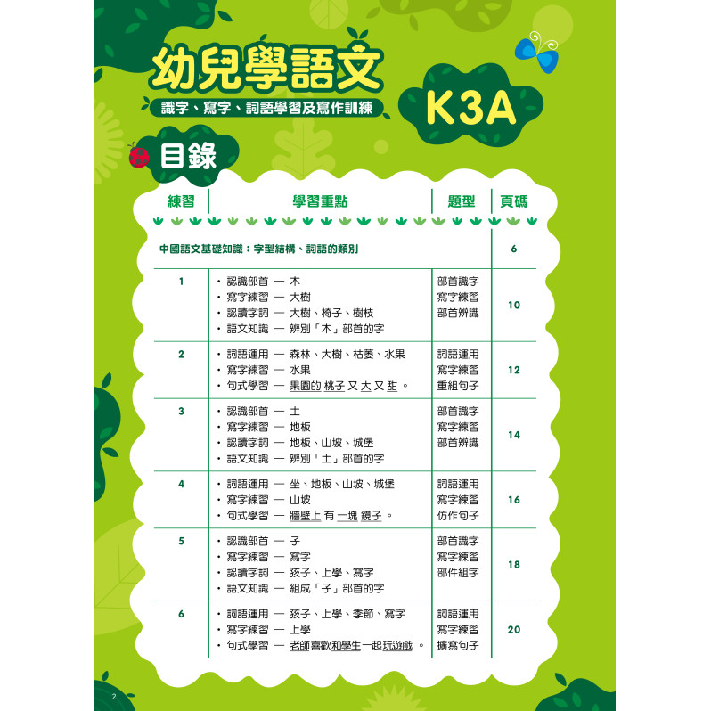 【多買多折】幼兒學語文：識字、寫字、詞語學習及寫作訓練 K3A